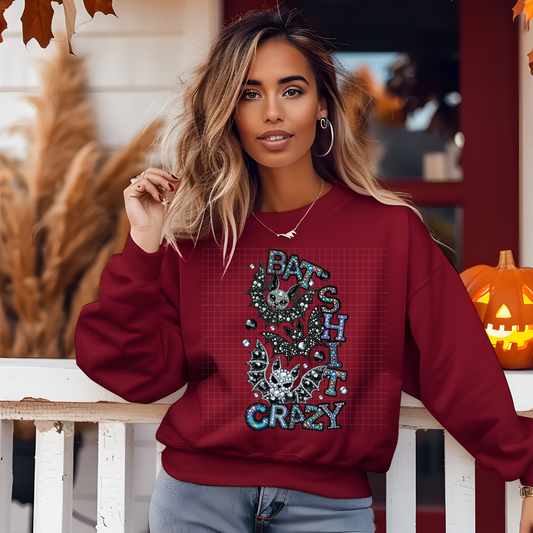 BAT SHI CRAZY RHINESTONES - DTF TRANSFER