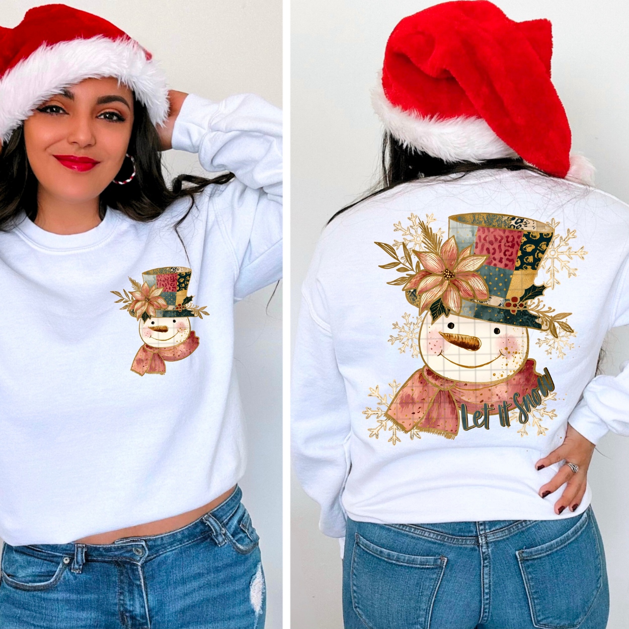 LET IT SNOW W/ POCKET - DTF TRANSFER