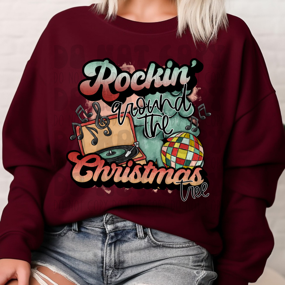 ROCKIN AROUND THE CHRISTMAS TREE - DTF TRANSFER