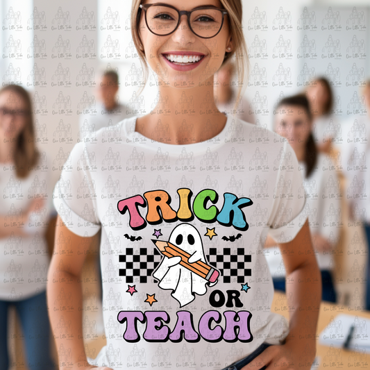 TRICK OR TEACH - COLOR, NO DISTRESS - DTF TRANSFER