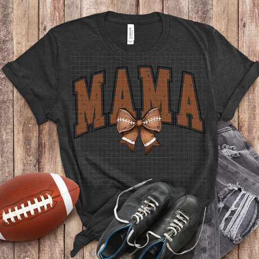 MAMA VARSITY FOOTBALL BOW DISTRESSED - DTF TRANSFER