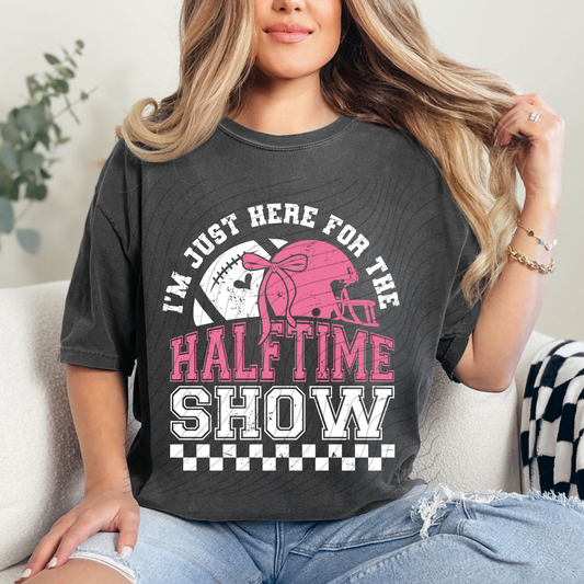 FOOTBALL SHOW WHT/PINK DISTRESSED - DTF TRANSFER