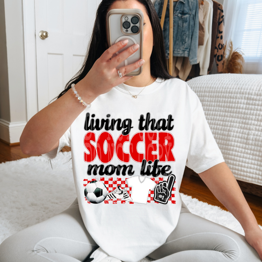 SOCCER MOM LIFE RED - DTF TRANSFER