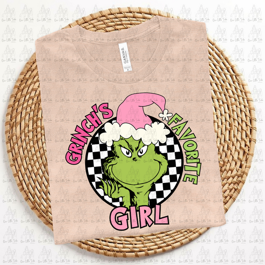 GREEN GUY FAV GIRL - PINK - DTF TRANSFER