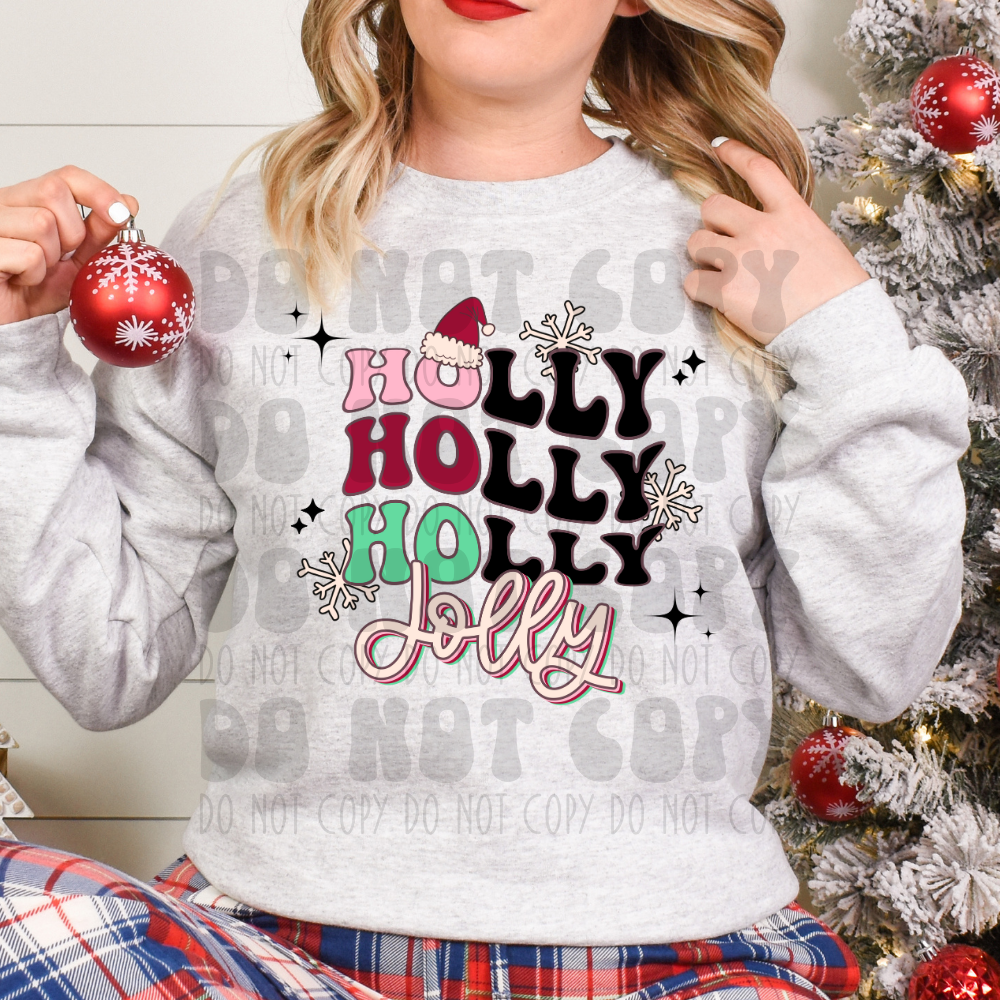 HO HO HO HOLLY JOLLY - DTF TRANSFER