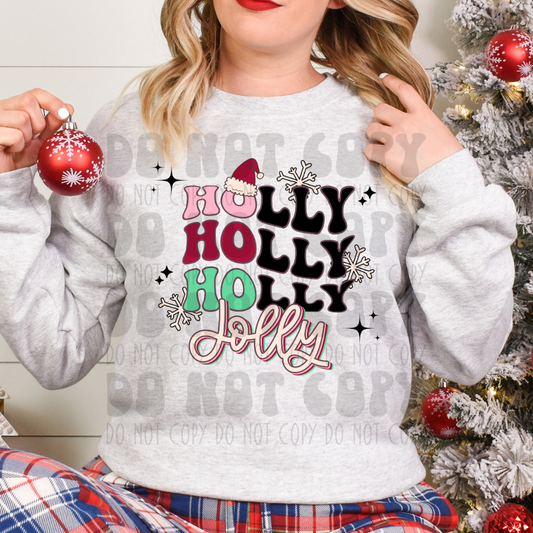 HO HO HO HOLLY JOLLY - DTF TRANSFER