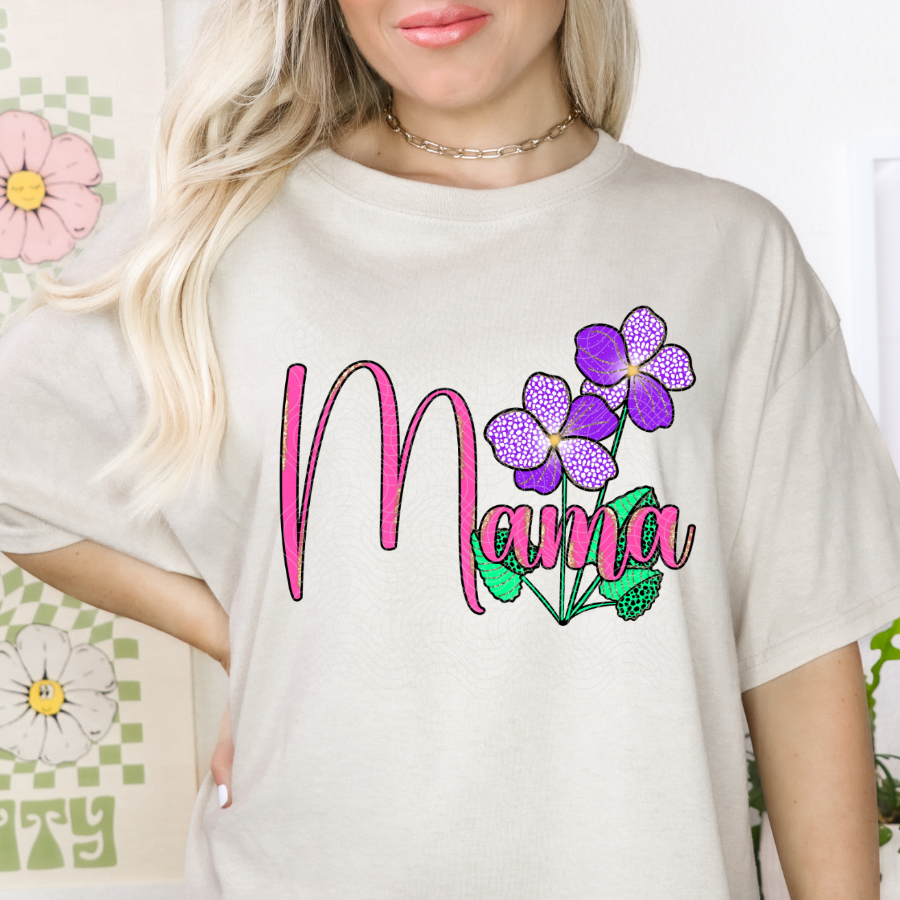 MAMA FEBRUARY FLOWER - DTF TRANSFER