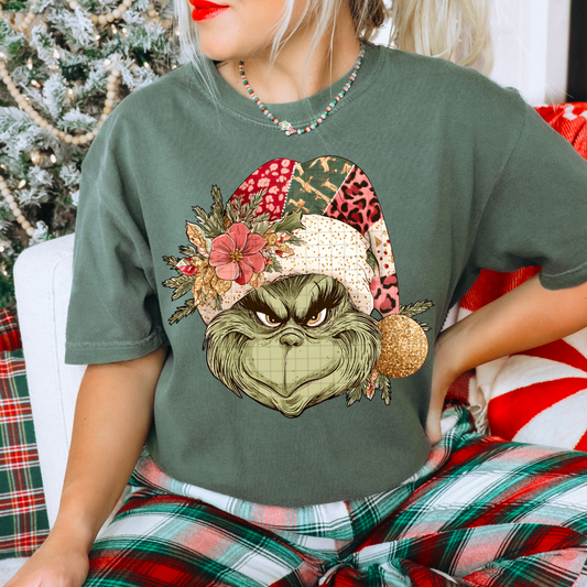 GREEN GUY PATCHWORK - DTF TRANSFER