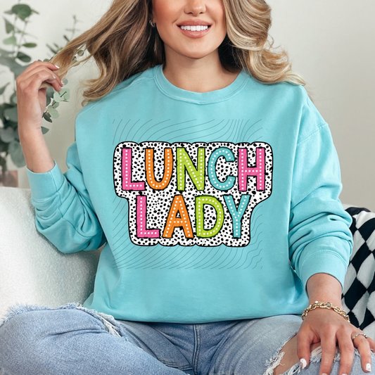 LUNCH LADY POLKA DOT - DTF TRANSFER
