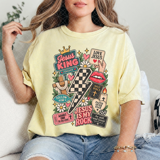 JESUS IS MY ROCK - DTF TRANSFER
