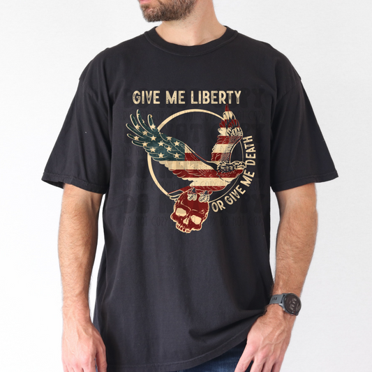 GIVE ME LIBERTY TAN - DTF TRANSFER