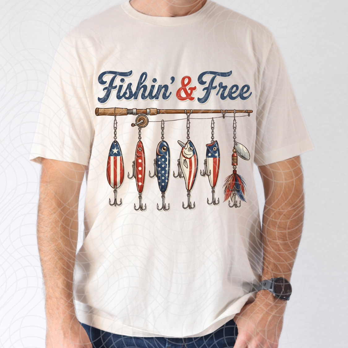 FISHIN & FREE- DTF TRANSFER