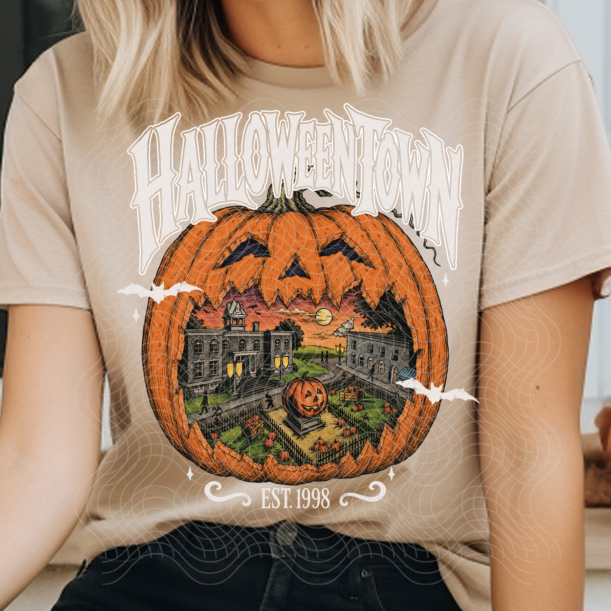 HALLOW TOWN WHITE - DTF TRANSFER