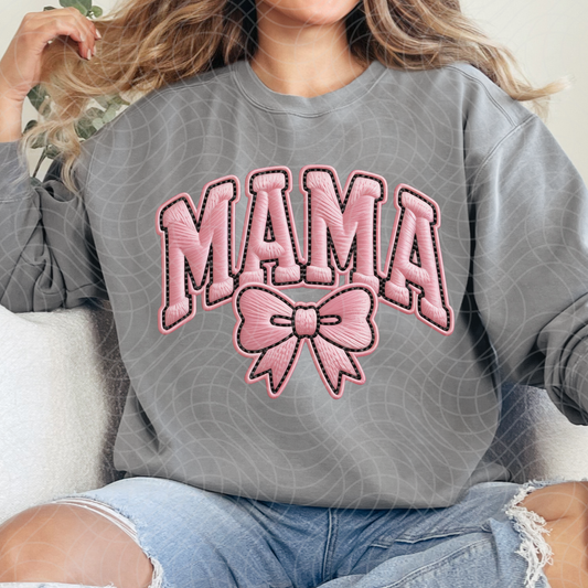 MAMA PINK FAUX EMBROIDERY - DTF TRANSFER