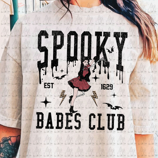 SPOOKY BABES CLUB - GRUNGE EFFECT - DTF TRANSFER