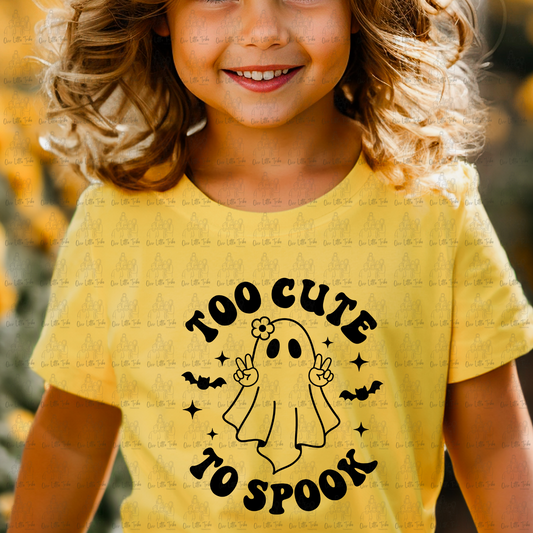 TOO CUTE TO SPOOK - BLACK - DTF TRANSFER