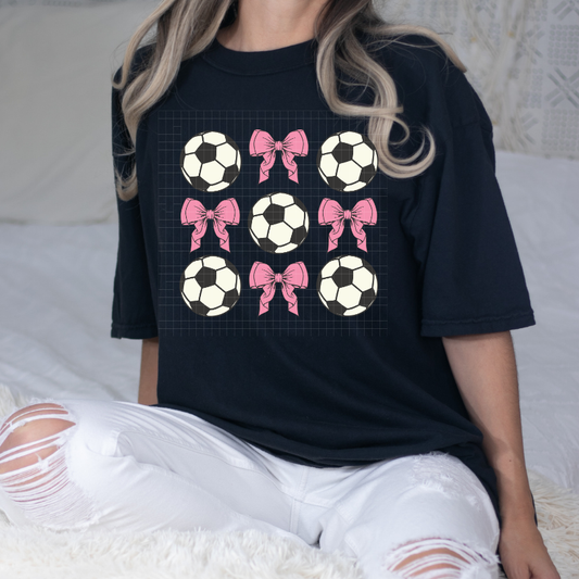 SOCCER BALLS & BOWS - DTF TRANSFER