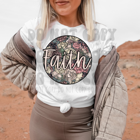 FAITH FLORAL - DTF TRANSFER