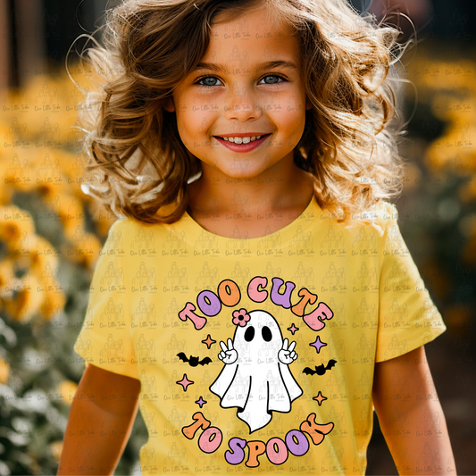 TOO CUTE TO SPOOK BLACK BATS - NO DISTRESS - DTF TRANSFER