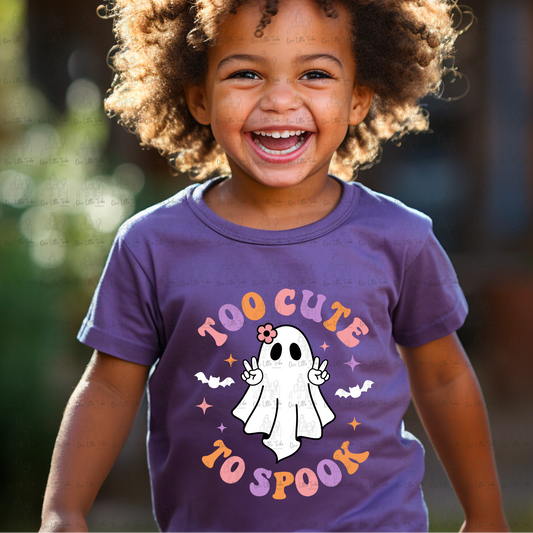 TOO CUTE TO SPOOK WHITE BATS - NO DISTRESS - DTF TRANSFER