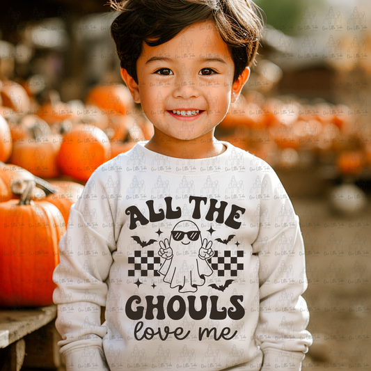 ALL THE GHOULS LOVE ME - BLACK - DTF TRANSFER