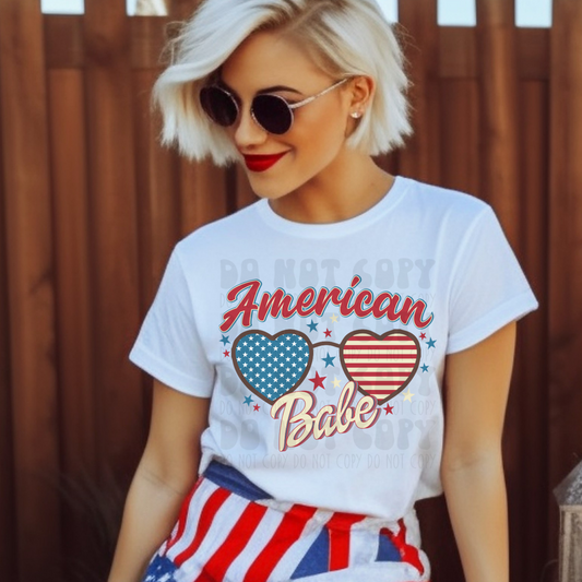 AMERICAN BABE SUNGLASSES NO DISTRESS - DTF TRANSFER