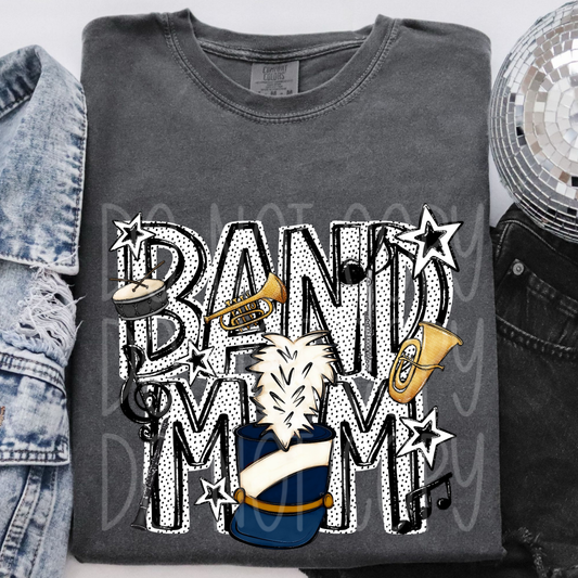 BAND MOM, NAVY - DTF TRANSFER