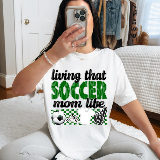 SOCCER MOM LIFE GREEN - DTF TRANSFER