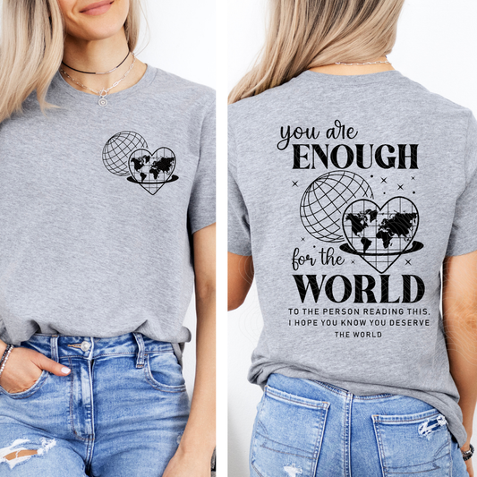 YOU ARE ENOUGH BLK W/ POCKET - DTF TRANSFER