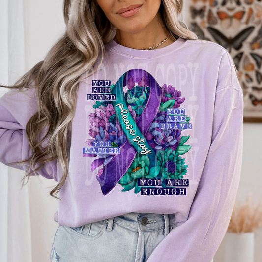 YOU ARE ENOUGH RIBBON - DTF TRANSFER