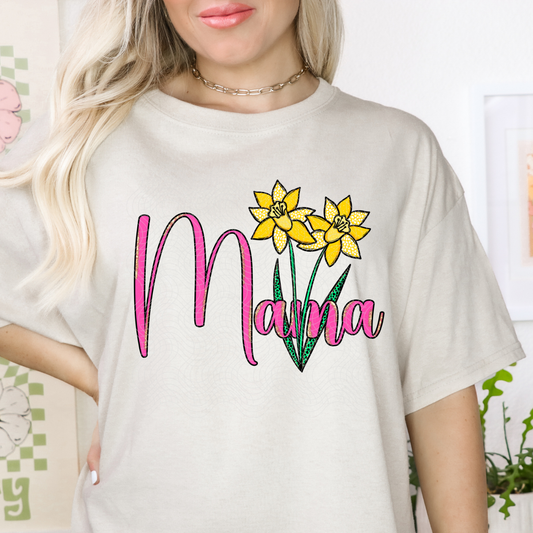 MAMA MARCH FLOWER - DTF TRANSFER