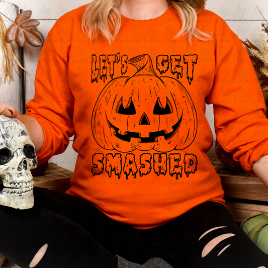 LET'S GET SMASHED - BLACK - DTF TRANSFER