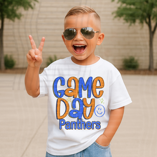 GAME DAY BLUE- PANTHERS- DTF TRANSFER