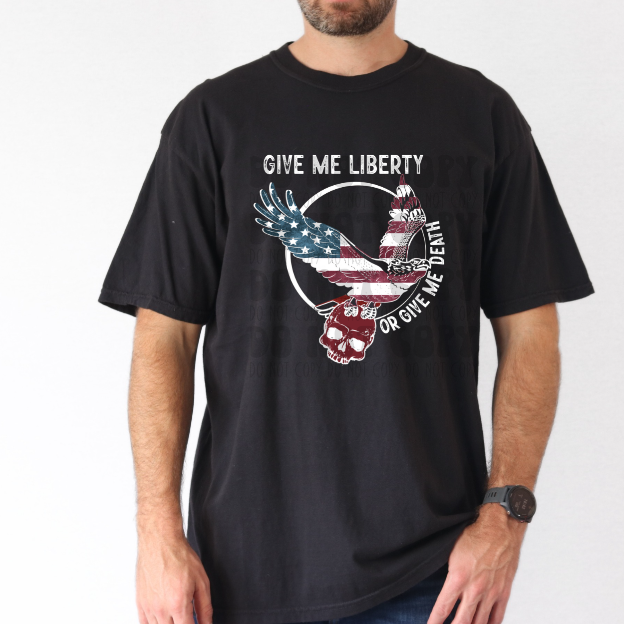 GIVE ME LIBERTY WHITE - DTF TRANSFER