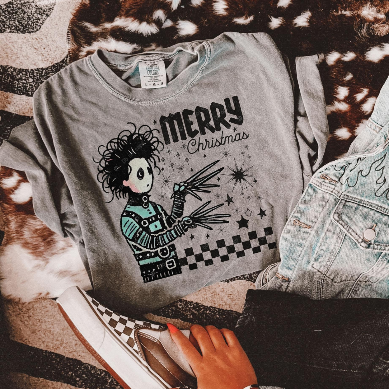 MERRY CHRISTMAS SCISSOR - DTF TRANSFER