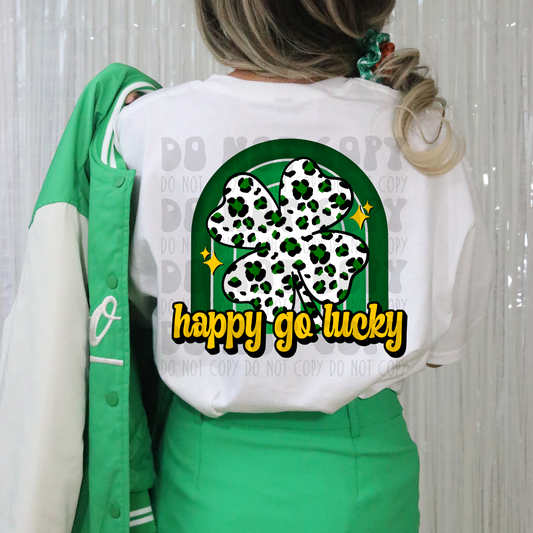 HAPPY GO LUCKY CLOVER - DTF TRANSFER