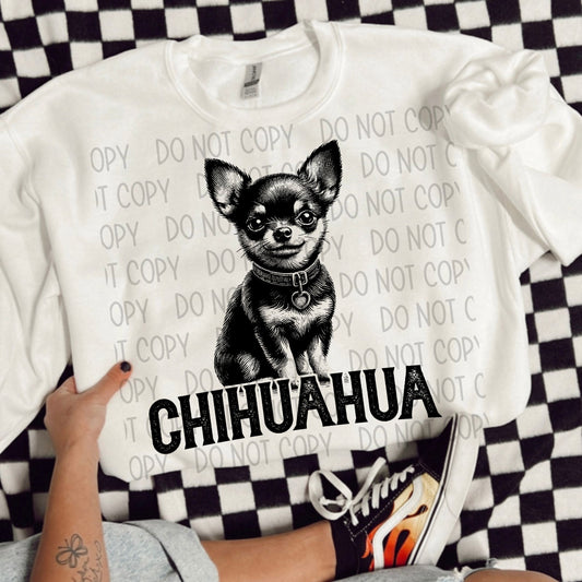 CHIHUAHUA SHORT HAIRED DOG - DTF TRANSFER