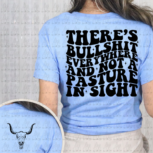 BULLSH*T EVERYWHERE W/ POCKET - BLACK - DTF TRANSFER