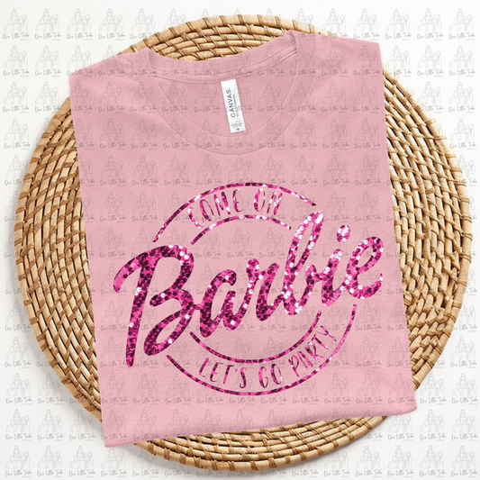 LET'S GO PARTY - FAUX SEQUIN - DTF TRANSFER