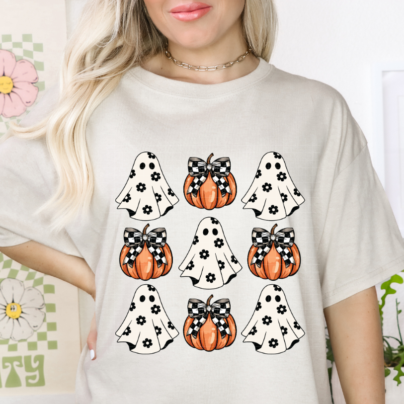 FLORAL PUMPKINS & BOWS - DTF TRANSFER