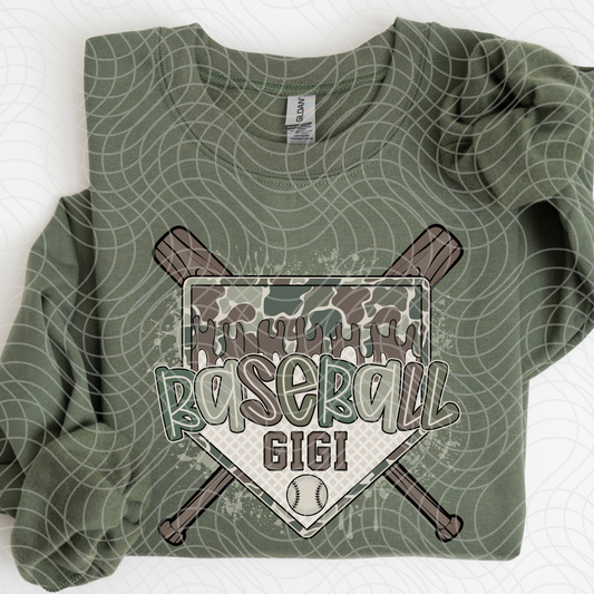 BASEBALL GIGI CAMO - DTF TRANSFER
