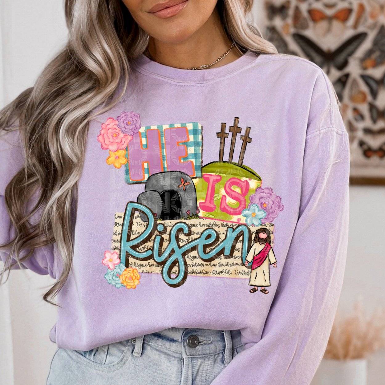 HE IS RISEN - DTF TRANSFER