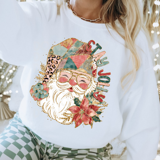 STAY JOLLY PATCHWORK - DTF TRANSFER