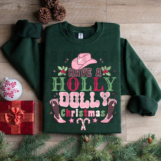 HOLLY DOLLY CHRISTMAS - DTF TRANSFER