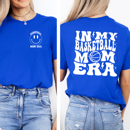 BASKETBALL MOM ERA WHT W/POCKET - DTF TRANSFER