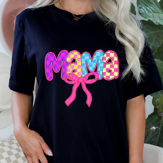 MAMA CHECKERED COLORS - DTF TRANSFER