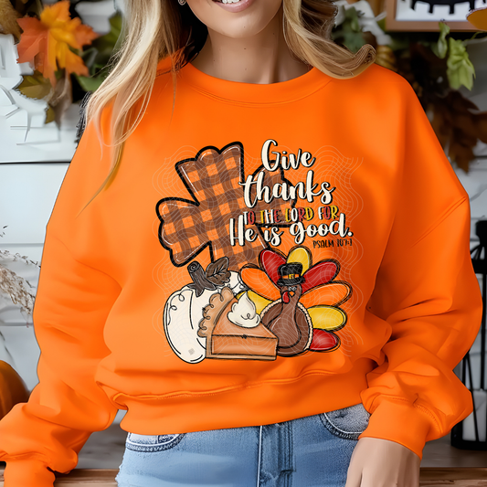 GIVE THANKS - DTF TRANSFER