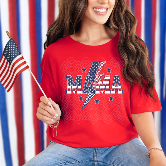 MAMA STARS N STRIPES - DTF TRANSFER