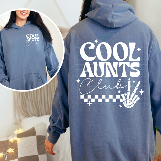 COOL AUNTS CLUB WHT W/POCKET - DTF TRANSFER