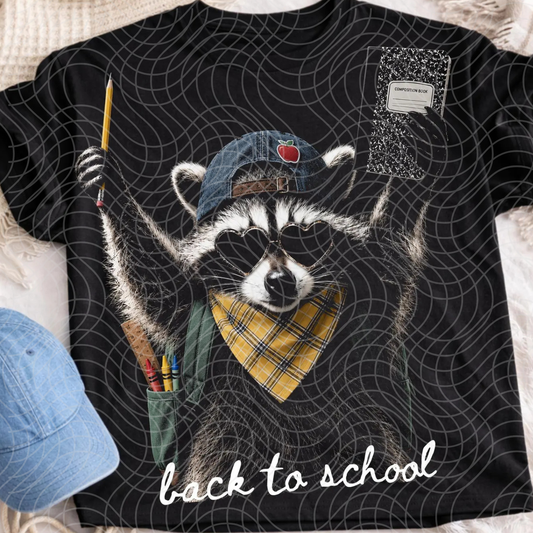 RACCOON BACK TO SCHOOL - DTF TRANSFER